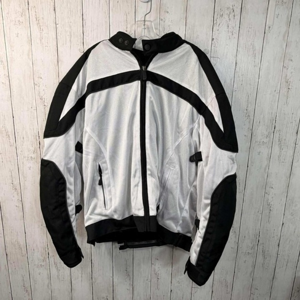 BILT NWOT Men's Motorcycle Riding Jacket Black White Removable Liner Size‎ 2XL